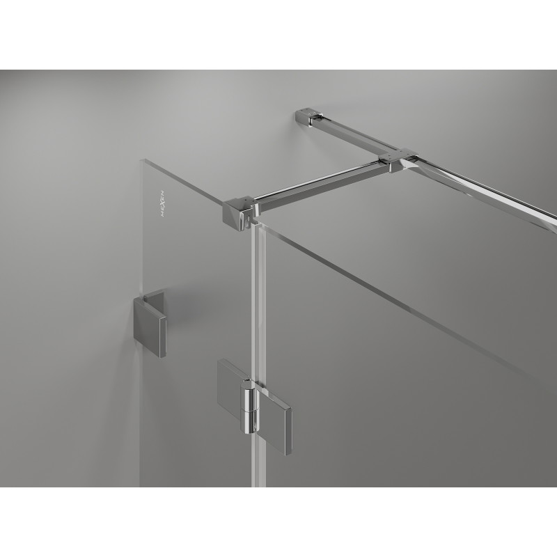 Mexen Lunar T Links angeschlagene Duschtür 85 x 90 cm, transparent, Chrom - 834T-085-090-01-00-L