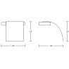 Mexen Adox Toilettenpapierhalter, schwarz - 70182333-70