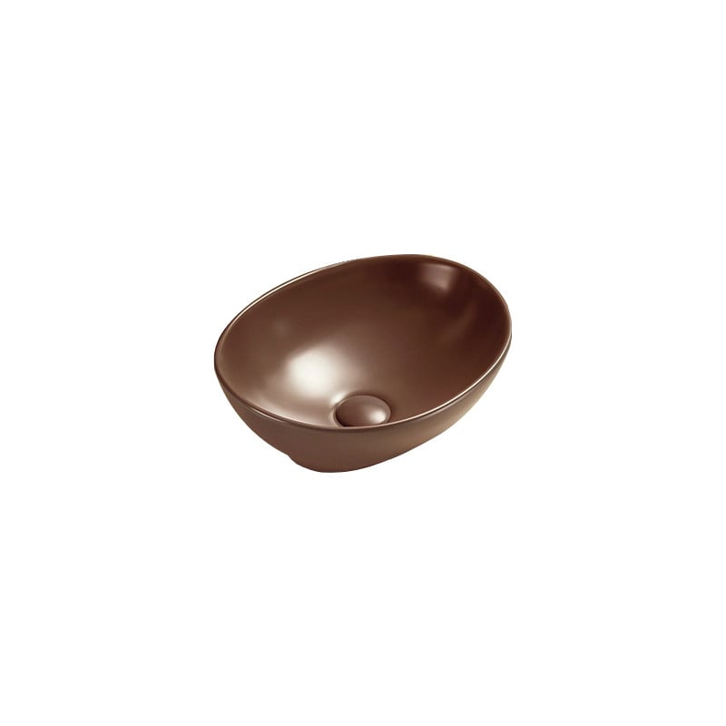 Mexen Elza Aufsatzwaschbecken 40 x 33 cm, braun matt - 21014068