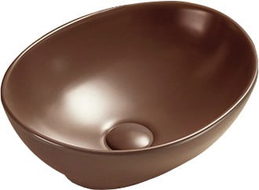 Mexen Elza Aufsatzwaschbecken 40 x 33 cm, braun matt - 21014068