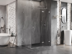 Mexen Lunar T Duschecke, aufklappbar rechts 70 x 100 cm, transparent, Chrom - 834T-070-100-01-00-P