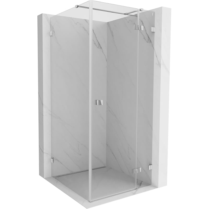 Mexen Lunar T Duschkabine rechts schwenkbar 80 x 80 cm, transparent, Chrom - 834T-080-080-01-00-P