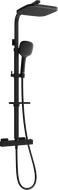 Mexen CQ33 Aufputz-Duschset mit Regenbrause und Thermostatarmatur, schwarz - 772503395-70