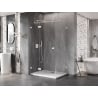 Mexen Lunar T Duschkabine schwenkbar links 80 x 90 cm, transparent, weiß - 834T-080-090-20-00-L