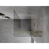 Mexen Mist-H T Duschkabine Klarglas, rechts öffnend, 75 x 75 cm, transparent, gold - 8A5T-075-075-50-00-P