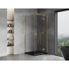 Mexen Mist-H T Duschkabine Klarglas, rechts öffnend, 75 x 75 cm, transparent, gold - 8A5T-075-075-50-00-P