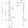 Mexen CQ45 Duschset zur Aufputzmontage mit Regenduschkopf und thermostatischer Armatur, Chrom - 772504595-00