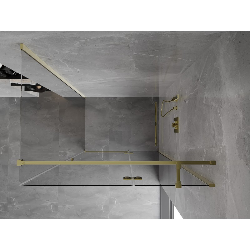 Mexen Mist-H T Duschkabine rechts öffnend 90 x 80 cm, transparent, gold - 8A5T-090-080-50-00-P