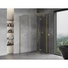Mexen Mist-H T Duschkabine, schwenkbar, rechts 85 x 80 cm, transparent, gold - 8A5T-085-080-50-00-P