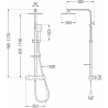 Mexen CQ45 Überputz-Duschset mit Regenduschkopf und Thermostatbatterie, gold - 772504595-50