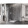 Mexen Lunar T duschkabine, schwenkbar, links, 90 x 90 cm, transparent, weiß - 834T-090-090-20-00-L