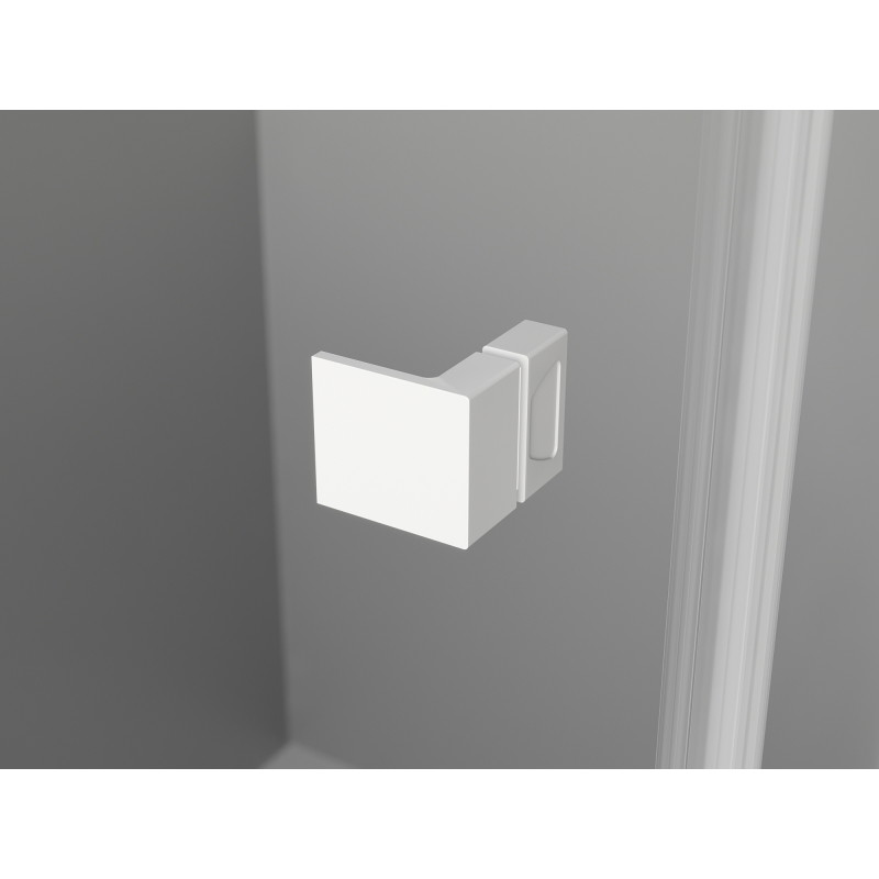 Mexen Lunar T linke Schwingtür-Duschkabine 100 x 90 cm, transparent, weiß - 834T-100-090-20-00-L