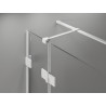 Mexen Lunar T Rechte schwenkbare Duschkabine 75 x 100 cm, transparent, weiß - 834T-075-100-20-00-P