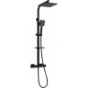 Mexen CQ45 Überputz-Duschsystem mit Duschkopf und Thermostatarmatur, schwarz - 772504595-70