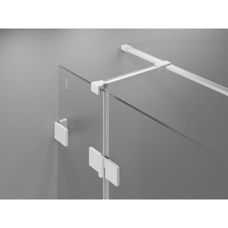 Mexen Lunar T Duschkabine Tür rechts 80 x 100 cm, transparent, weiß - 834T-080-100-20-00-P