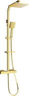 Mexen CQ45 Brausegarnitur für Aufputzmontage mit Kopfbrause und Thermostatmischer, Gold - 772504595-50