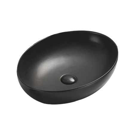 Mexen Jowita Waschbecken Aufsatz 52 x 39 cm, Schwarz Matt - 21355285