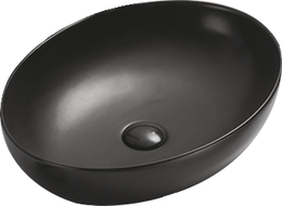 Mexen Jowita Waschbecken Aufsatz 52 x 39 cm, Schwarz Matt - 21355285