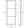 Mexen X-Wall-NR Nischenregal ohne Flansch mit Regal 90 x 30 cm, weiß - 1921903010S