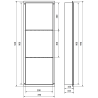 Mexen X-Wall-NR Nischenregal ohne Rand mit Regal 90 x 30 cm, schwarz - 1971903010S