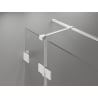 Mexen Lunar T rechte Duschkabine 100 x 80 cm, transparent, weiß - 834T-100-080-20-00-P