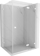 Mexen Lunar T rechte Duschkabine 100 x 80 cm, transparent, weiß - 834T-100-080-20-00-P