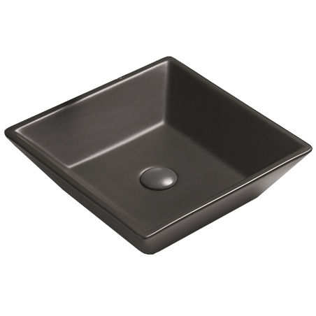 Mexen Pola Aufsatzwaschbecken 41 x 41 cm, schwarz matt - 22224185