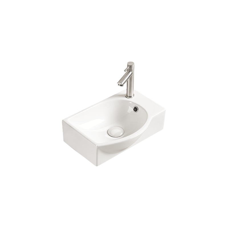 Mexen Mista Linksseitiges, aufgesetztes Waschbecken 40 x 28 cm, weiß - 22174000L