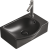 Mexen Mista linkes Aufsatzwaschbecken 40 x 28 cm, schwarz matt - 22174085L