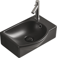 Mexen Mista Aufsatz-Waschtisch links 40 x 28 cm, schwarz matt - 22174085L