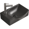 Mexen Mista Rechte Aufsatzwaschbecken 40 x 28 cm, schwarz matt - 22174085R