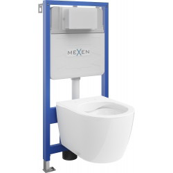 Mexen WC-Unterputzmontageset Felix Slim Rahmen mit WC Carmen, Weiß - 6103388XX00