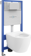 Mexen Unterputz-Set WC Rahmen Fenix Slim mit WC-Schüssel Carmen, weiße Glanz - 6103388XX00