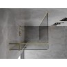 Mexen Mist-H T Duschkabine mit Schwenktür links 70 x 70 cm, transparent, gold - 8A5T-070-070-50-00-L