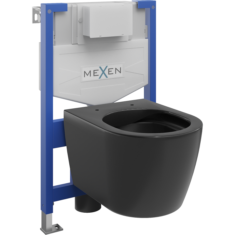 Mexen Carmen Unterputz-WC-Set Fenix XS-F mit WC-Schüssel, schwarzmatt - 6803388XX85