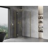Mexen Mist-H T Duschkabine mit Schwenktür links 70 x 70 cm, transparent, gold - 8A5T-070-070-50-00-L
