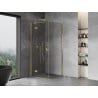 Mexen Mist-H T Duschkabine Schwenkbar links 100 x 100 cm, transparent, gold - 8A5T-100-100-50-00-L