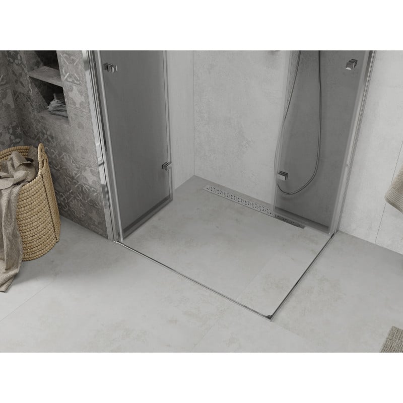 Mexen Lima Duo faltbare Duschkabine 80 x 70 cm, transparent, chrom - 856-080-070-02-00