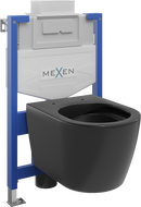 Mexen WC-Unterputzmontageset Felix XS-U Rahmen mit WC Carmen, Schwarz matt - 6853388XX85