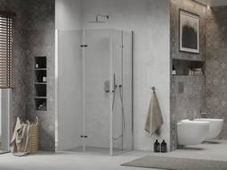 Mexen Lima Duo faltbare Duschkabine 90 x 70 cm, transparent, Chrom - 856-090-070-02-00