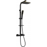 Mexen CQ49 Aufputz-Duschset mit Regendusche und Thermostatarmatur, schwarz/gold - 772504995-75