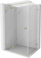 Mexen Lunar T Duschkabine klappbar links 70 x 90 cm, transparent, gold - 834T-070-090-50-00-L