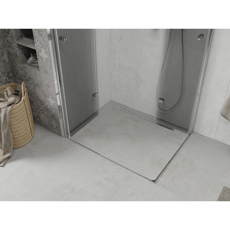 Mexen Lima Duo faltbare Duschkabine 100 x 70 cm, transparent, chrom - 856-100-070-02-00