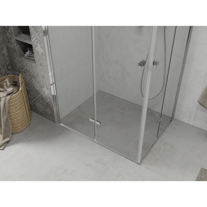 Mexen Lima Duo faltbare Duschkabine 100 x 90 cm, transparent, Chrom - 856-100-090-02-00