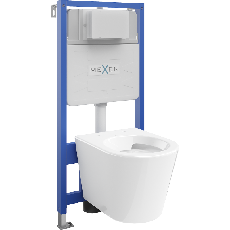 Mexen Rico Unterputz-WC-Set Fenix Slim mit WC-Schüssel, weiß glänzend - 6103372XX00