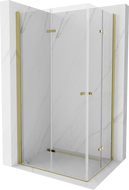 Mexen Lima Duo faltbare Duschkabine 80 x 70 cm, transparent, gold - 856-080-070-50-00-02