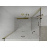 Mexen Lima Duo faltbare Duschkabine 80 x 70 cm, transparent, gold - 856-080-070-50-00-02