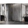 Mexen Lunar T Klappbare Duschkabine links 80 x 80 cm, transparent, gold - 834T-080-080-50-00-L