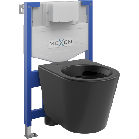 Mexen Rico WC-Unterputz-Set Fenix XS-F mit WC-Schüssel, schwarz matt - 6803372XX85