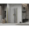 Mexen Lima Duo Faltbare Duschkabine 100 x 90 cm, transparent, gold - 856-100-090-50-00-02